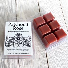 Patchouli Rose Wax Melts, Nuggets™, 2oz size, floral herbal blend