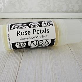 Rose Petals lotion bar, solid formula, 2oz twist up tube