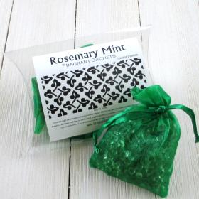 Rosemary Mint sachets, 2pc package, fresh herbal scent