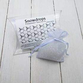 Snowdrop Sachet, 2pc set, light white floral scent