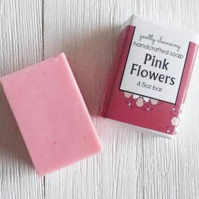 Pink Flowers Soap
